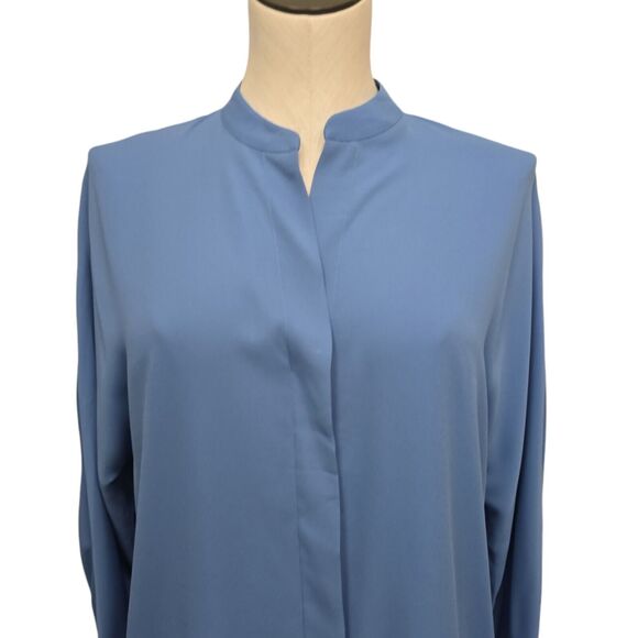 NWT Vince Split Neck Top Light Aria Womens Size XS Button‎ Down Career Office - Picture 7 of 11